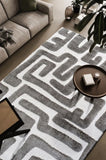Luna Meara Gray and Ivory Recycled Polyester Area Rug B055P367191