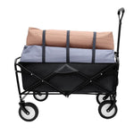 ZUN 360lbs Collapsible Foldable Wagon Cart with strapping system ,Beach Wagon Utility Cart Utility Wagon W2932P234993