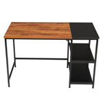 ZUN 120cm Retro Color Black Particleboard Paste Triamine Stitching Computer Desk 00036899