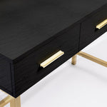 ZUN Makeup Vanity Table, Adjustable LED Lit mirror, upholstered stool in Black B064P182634
