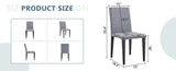 Four Light Gray Linen-Cotton dining chairs, simple and versatile, comfortable and accompanied. W1151P263121