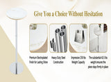 Rock slab circular tabletop non adjustable bar table, bar table with silver legs W1512P612957