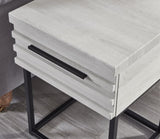 Celestial Contemporary Storage End table, White T2574P163352