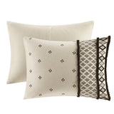 Full/Queen 3 Piece Flax and Cotton Blended Duvet Cover Set B03596485