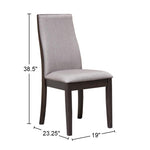 ZUN Set of 2 Fabric Upholstered Dining Chairs in Espresso B016P223110