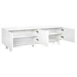 ZUN ON-TREND Graceful TV Stand Arch Cabinets for TVs Up to 78'', Minimalist Entertainment Center WF325999AAK