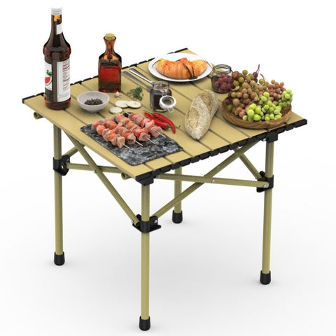 Folding Camping Table, Portable Upgraded Carbon Steel Table with Heavy Duty Carrying Bag, 41788191