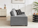 83.86"Snowfleece Fabric sofa,Modern Compressed Couch,3-Seater Sofa, Furniture for Living W1359P215068