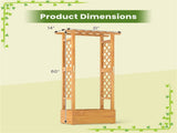 60" Tall Elevated Wooden Garden Bed, 44 LBS Roof Capacity Planter Box with 2 Side Trellises for 56109698
