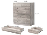 Modern Simple 7-Drawer Dresser Gray 00534308