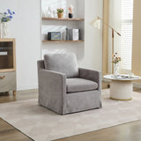 29.92'' Swivel Accent Chair, Upholstered Skirted Swivel Chair with Removable Back Cushion, 360 W1852P202089