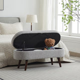 S02 Basics Upholstered Storage Ottoman and Entryway Bench GREY W1805P178791