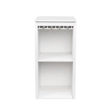 WHITE color modular wine bar Cabinet with Storage Shelves with Hutch for Dining Room W331P242729