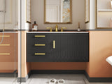 30" Wall Mounted Bathroom Cabinet with Ceramic Basin Sink, Bathroom Cabinet with Soft-Closing Door N710P324096B