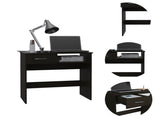 Nottingham 2-Piece 7-Shelf 1-Drawer Home Office Set Black Wengue B06280640