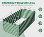 ZUN 8x4x2 ft Galvanized Raised Garden Bed, Outdoor Planter Garden Boxes Large Metal Planter Box for W1859P198006