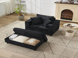 Chaise Lounge Chair Removable Storage Ottoman Accent Sofa Bed Upholstered Sleeper Couch Bed W1170P353050