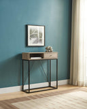 Console Table with One Drawer and Open Cubby - Brown & Black B107P147702