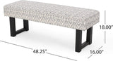 Ashford Boho Fabric Bench Great Deal Furniture Boho Fabric Bench, Black Print N778P187098B