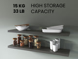 Greer Floating Shelf in Melamine x2, Grey B128P245006