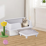 Stainless Steel Cat Box with Lid, Extra Large Pan with High Sides for Big Cats, Kitty 22556995
