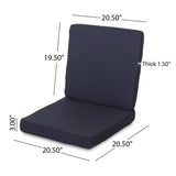 CAROLINA CLUB CHAIR CUSHION SET, BACK CUSHION AND SEAT CUSHION, NAVY, SET OF 4 N775P270176N