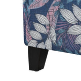 Luxury Storage Ottoman with Floral Patterned Fabric, Soft-Close Hinges, Multi-Functional Footrest & N767P257582L