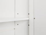 Double Door Mirror Indoor Bathroom Wall Mounted Cabinet Shelf White 74700543