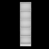Home Xs Bookcase with 5-Tier Shelves and Slim Design -White -Office B070137829