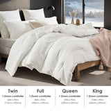 All-Season Oversized White Plump Duvet - Winter snow day bedding for bedrooms and hotels. Features 64204699