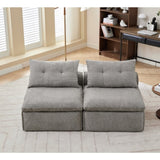 ZUN [NEW ARRIVED] Modular Sofa,No Armrests,At will DIY, Chenille Fabric,Neck Pillow-Back W2108P261275