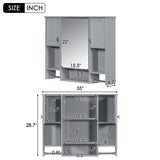 ZUN 35'' x 28'' Modern Wall Mounted Bathroom Storage Cabinet, Bathroom Wall Cabinet with Mirror, WF317173AAE
