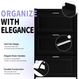 ZUN U-Can Shoe Storage Cabinet for Entryway with 3 Flip Drawers, Modern Shoe Organizer Cabinet, Free WF531402AAB