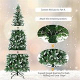 ZUN 6 Feet Artificial Christmas Tree with Pine Cones 83031452