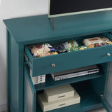 65" TV Console, Storage Buffet Cabinet, Sideboard with Glass Door and Adjustable Shelves, Console W965P146219