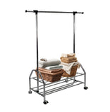 Chrome Metal Clothes Rack Extendable Bar B091P340572