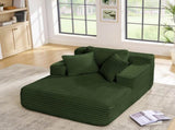 Living Room Compressed Chaise Lounge Foam Sofa bed, Fluffy Corduroy Upholstered Cloud Couch with W1413P298041