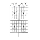 2 Pack Metal Garden Trellis 86.7" x 19.7" Rustproof Trellis for Climbing Plants Outdoor Flower W1586P151257