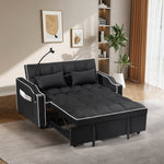 ZUN 1 multifunctional foldable sofa bed in 3 different lengths, modern sofa, upgraded suede fabric, W1910P268394