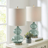 Ellipse Curved Glass Table Lamp, Set of 2 B03594971