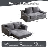 Loveseat Sofa, Comfortable Deep Seat Sofa Bed, Modern Small Corduroy Couch for Living Room 75740603