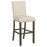 ZUN Beige Bar Stool with Nailhead Trim B062P153503