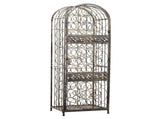45-Bottle Wrought Iron Jail-Style Wine Rack with Lock 43040864