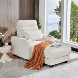 Electric Lounge Chair with Adjustable Backrest, Lumbar Pillow, Wireless Charging and Cup Holder, W2817P255562