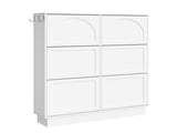 Modern Elegant Narrow Tipping Bucket Shoe Cabinet with 6 Flip Drawers, Space Saving Design, Cream N721P288699K