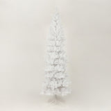 7.5FT White Slim Artificial Christmas Tree Includes Foldable Metal Stand--Not support self-pick up 03440975
