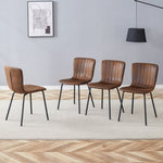 ZUN Luxury Minimalist Chairs - A set of 4 high quality dining chairs with black legs. The integral W1151P262797