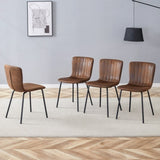 ZUN Luxury Minimalist Chairs - A set of 4 high quality dining chairs with black legs. The integral W1151P262797