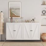 ZUN Storage Cabinet Buffet Cabinet with 2 Cabinet, 4 Doors, Metal Leg, Sideboard Wooden Cabinet, W1321P212601