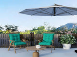 Outdoor High Back Chair Cushions Set of 2, 42"x21"x4" Tufted Waterproof Patio Cushion for Rocking & 05489105